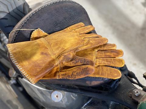 Leather gloves | MotoStuka Bronze Gauntlet | Ton-up Store